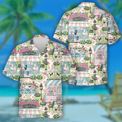Pastel Cafes And Bakeries For Pets Dog Hawaiian Shirt, Hawaiian Shirt Gift, Christmas Gift