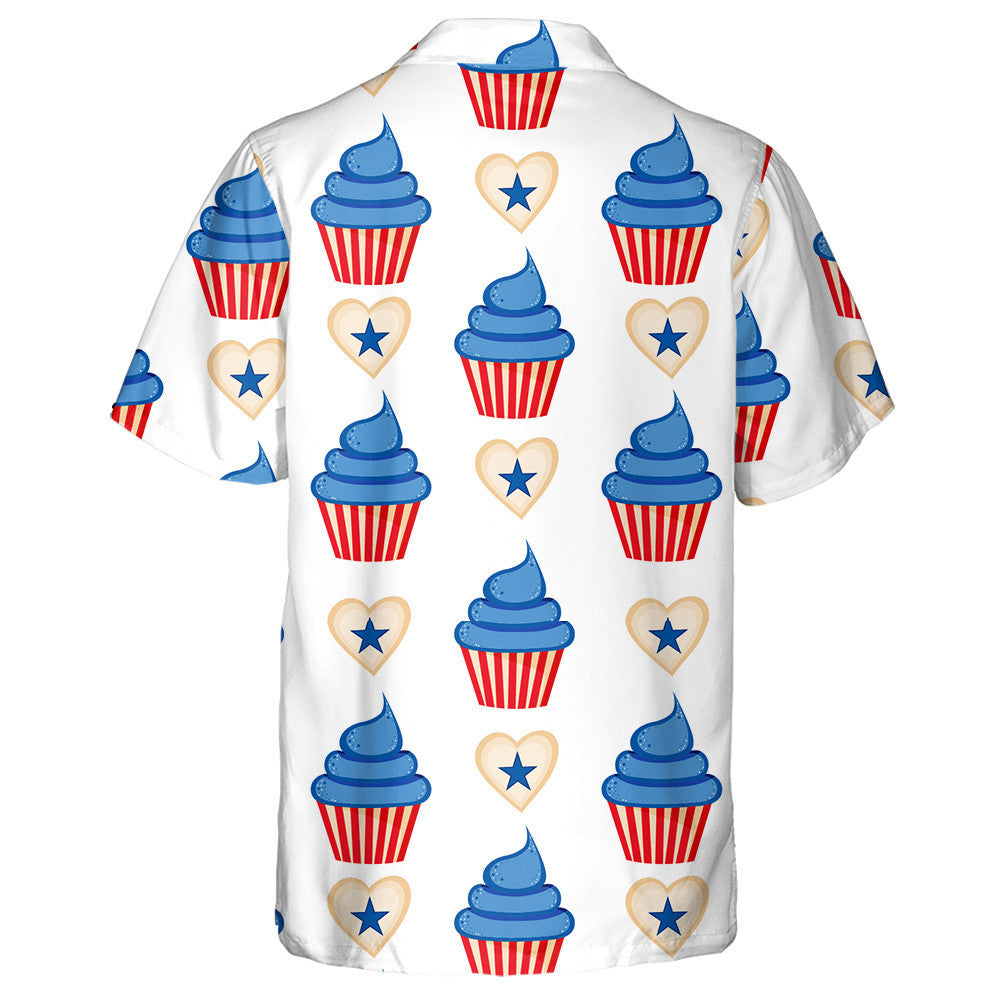 Patrún Cupcake And Herts with Stars 4 Iúil Léine Haváís, Bronntanas Léine Haváís, Bronntanas Nollag