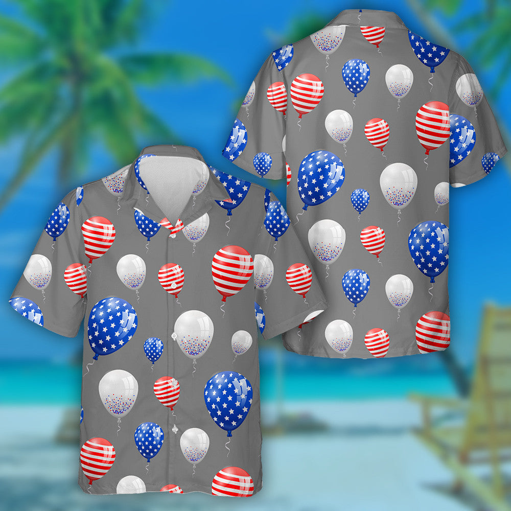 Balúin Tinte Ealaíne Confetti Ribbon USA Freedom Cúlra Léine Haváíais, Bronntanas Léine Haváíais, Bronntanas Nollag