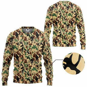 3D Corgi Camouflage Custom Tshirt Hoodie Apparel