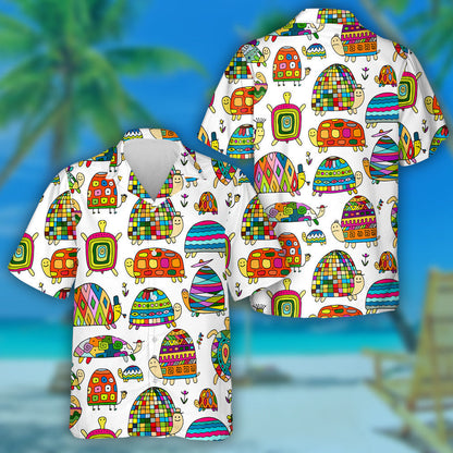 Funny Sea Turtles Collection Colorful Style Hawaiian Shirt, Hawaiian Shirt Gift, Christmas Gift