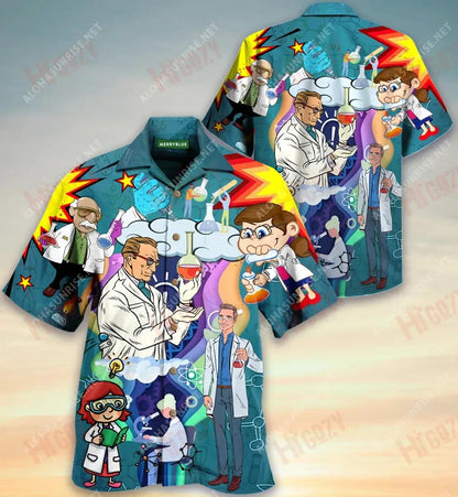 Is é an Cheimic Mo Phaisean Léine Gearr Muinchille Unisex Caitheamh aimsire Léinte haváíais Léinte seanré Haváíais Léinte Greannmhar haváíais, Bronntanas Léine Haváís, Bronntanas Nollag