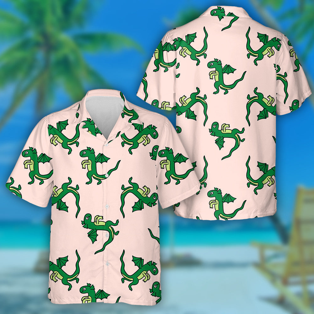 Dragon Glas Ar Chúlra Ollphéist Bándearg Léine Haváí, Bronntanas Léine Haváí, Bronntanas Nollag