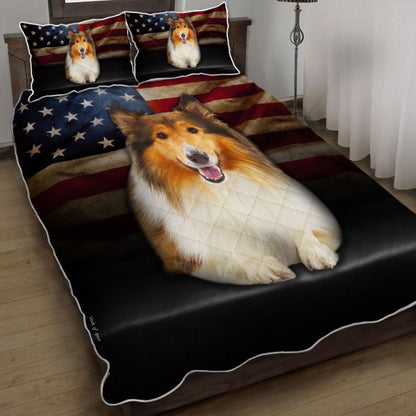 Rough collie Dog Quilt Bedding Set  Bedroom Set Bedlinen 3D,Bedding Christmas Gift,Bedding Set Christmas