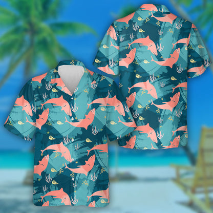 Saol na Farraige As Patrún Siorcanna Oráiste Ar Chúlra Gorm Léine Haváís, Bronntanas Léine Haváíais, Bronntanas Nollag