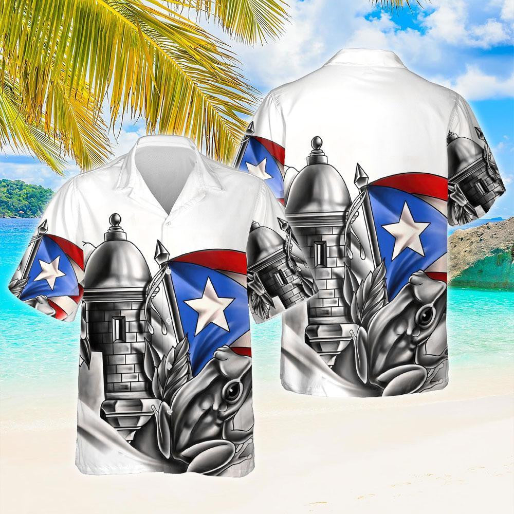 Puerto Rican Love Freedom Design Hawaiian Shirt,Hawaiian Shirt Gift, Christmas Gift