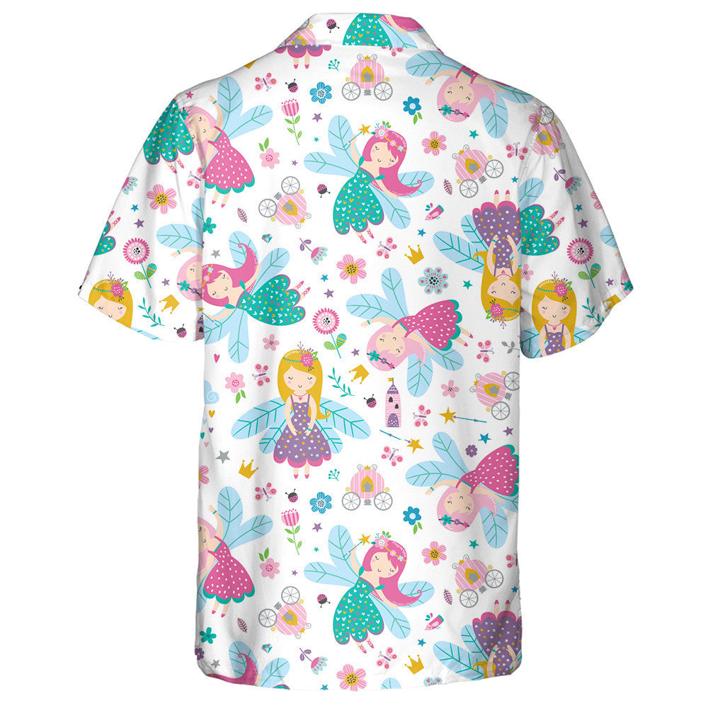 Theme Mystical Fairy Butterfly With Flowers Hawaiian Shirt,Hawaiian Shirt Gift, Christmas Gift