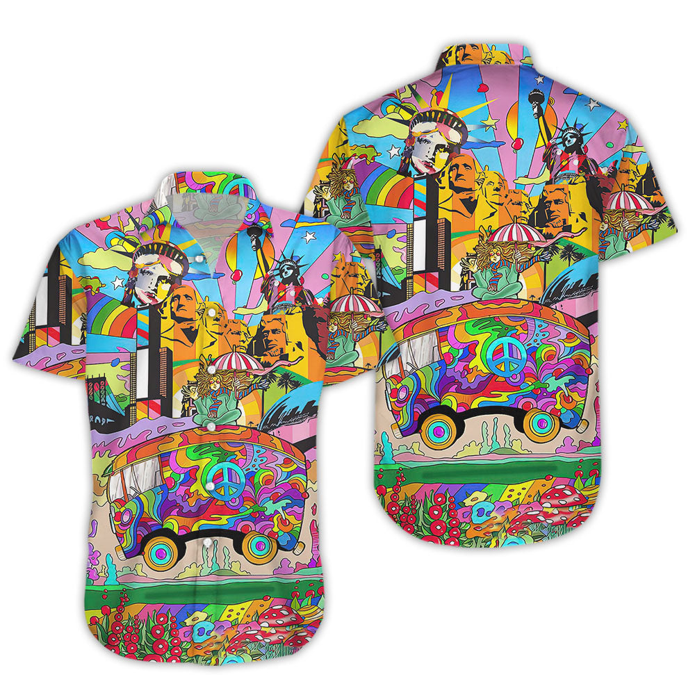 Car Hawaiian Shirt - Colorful Liberties Hippie Car Feeling Groovy Hawaiian Aloha Hawaii Shirt _ Hawaiian Shirt-Hawaiian Shirt Gift, Christmas Gift