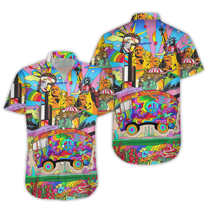 Car Hawaiian Shirt - Colorful Liberties Hippie Car Feeling Groovy Hawaiian Aloha Hawaii Shirt _ Hawaiian Shirt-Hawaiian Shirt Gift, Christmas Gift