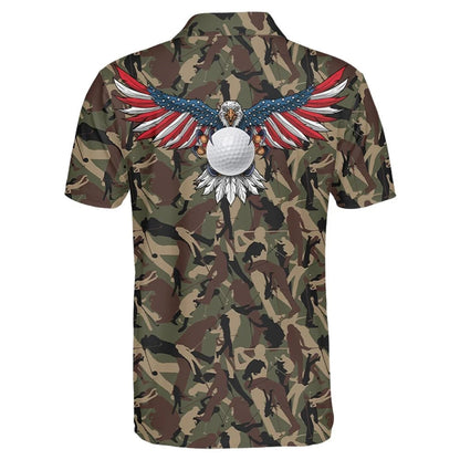 Golf Camouflage American Eagle Flag Hawaiian Shirt Pretty Design, Hawaiian Shirt Gift, Christmas Gift