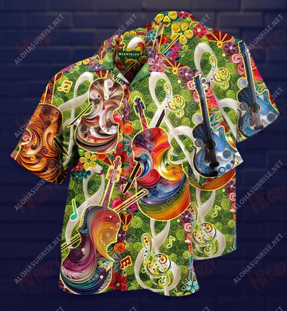 Beautiful Tone Beautiful Heart Violin Unisex Short Sleeve Shirt Summer Hawaiian T Shirts Best Hawaiian Shirts Hawaiian Shirts For Men, Hawaiian Shirt Gift, Christmas Gift