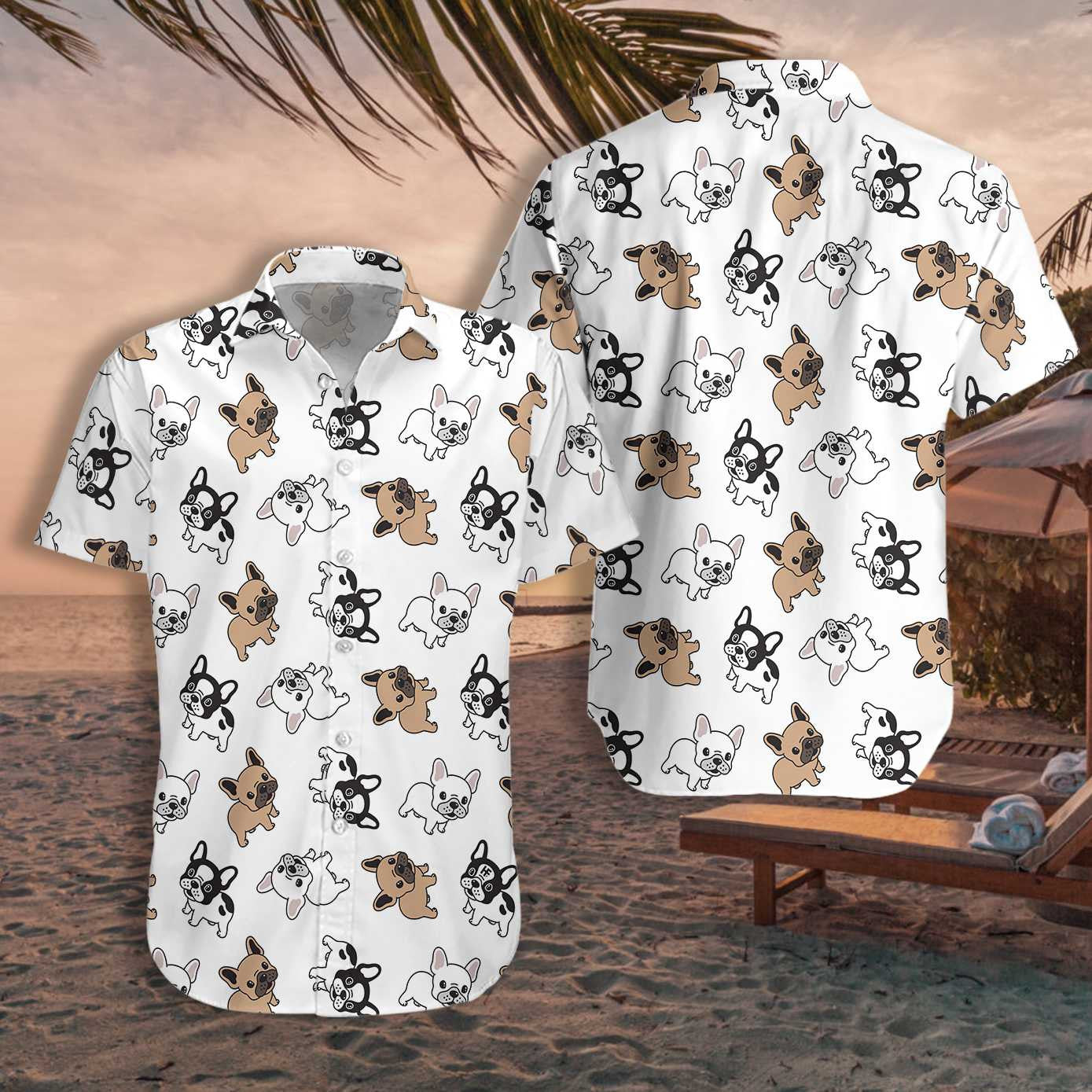 Relax And Play With French Bulldog Design Hawaiian Shirt,Hawaiian Shirt Gift, Christmas Gift