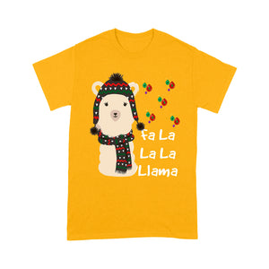 Funny Christmas Outfit For Llama Lovers - Fa La La La Llama. Tee Shirt Gift For Christmas