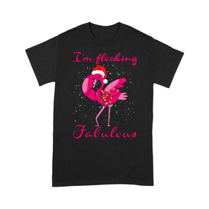 I'm Flocking Fabulous Funny Christmas Dabbing Flamingo  Tee Shirt Gift For Christmas