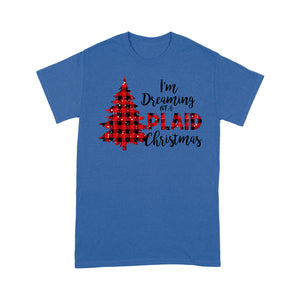I'm Dreaming Of A Plaid Christmas Funny Buffalo Plaid  Tee Shirt Gift For Christmas
