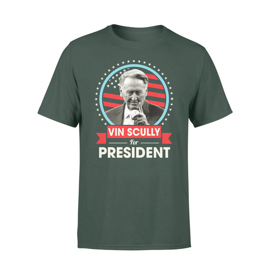 Vin Scully le haghaidh T-léine caighdeánach uachtarán 2020