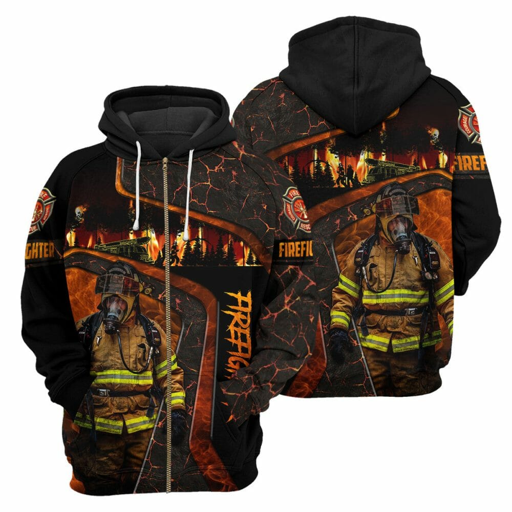 Firefighter - 3D All Over Printed Shirt Tshirt Hoodie Apparel