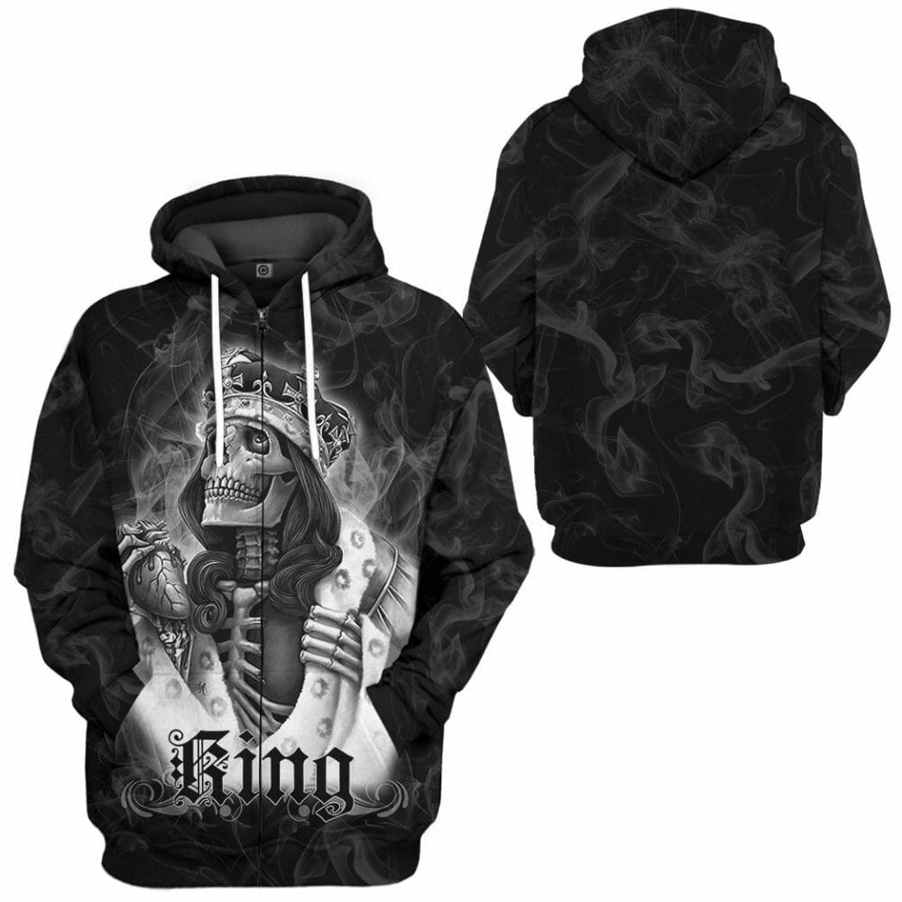 3D Skull a Rí Saincheaptha Tshirt Éadaí Cochaillín