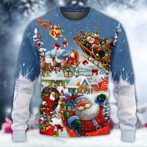 Christmas Say Hi From Santa's Sleigh Ugly Christmas Sweater, Christmas Gift, Gift Christmas 2024