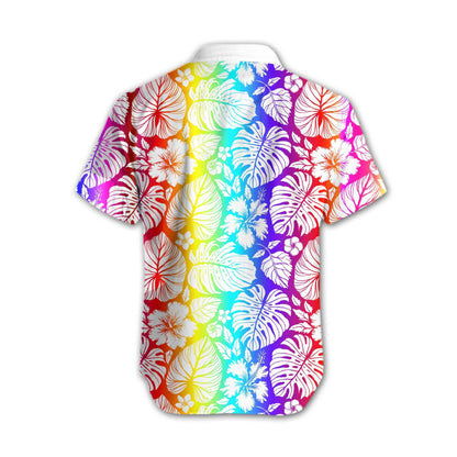 Bright Color Lgbt Tropical Design Hawaiian Shirt, Hawaiian For Gift
