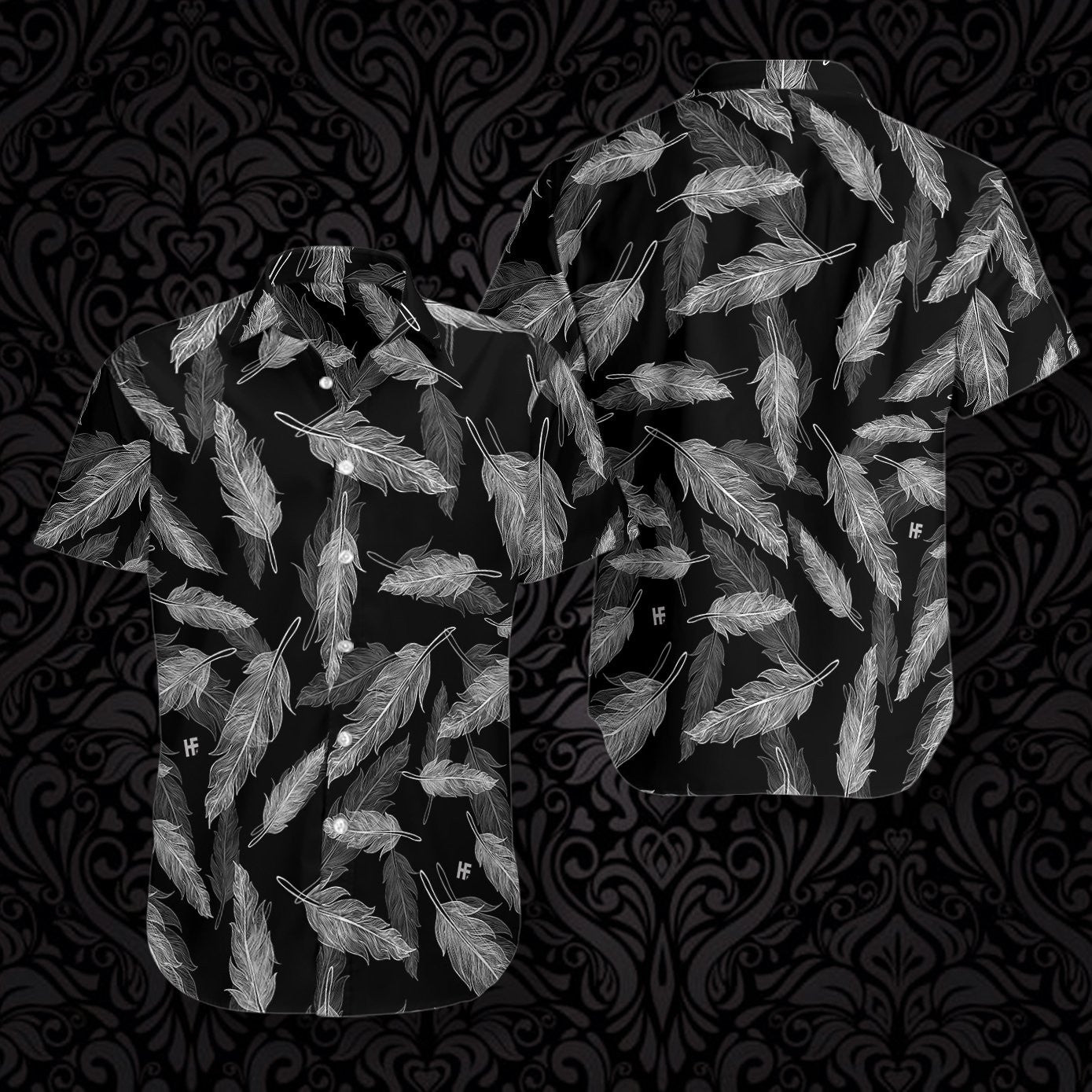 Patrún Cleite Raven Goth Dearadh Léine Haváís, Bronntanas Léine Haváís, Bronntanas Nollag