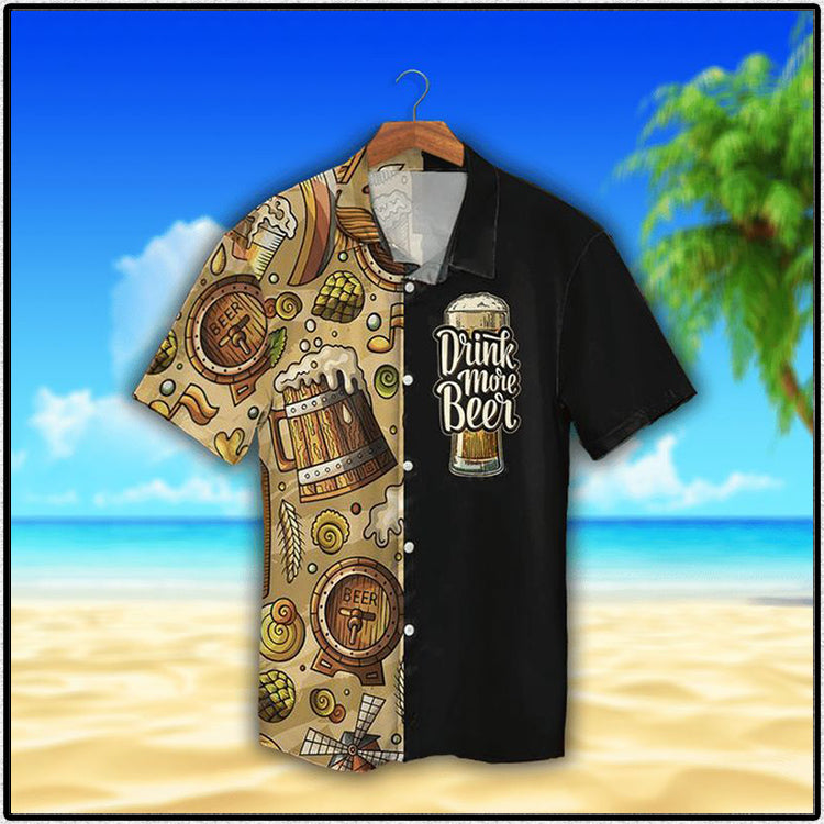 Drink More Beer Hawaiian Shirt_Hawaiian Shirt Gift, Christmas Gift