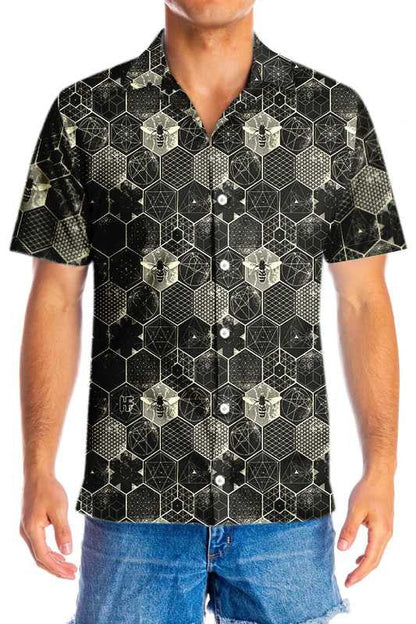 Black And Grey The Honeycomb Conjecture Hawaiian Shirt, Hawaiian For Gift
