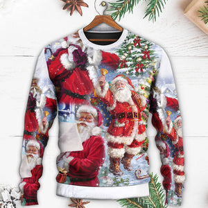 Christmas Santa Claus Is Coming To Town Ugly Christmas Sweater, Christmas Gift, Gift Christmas 2024