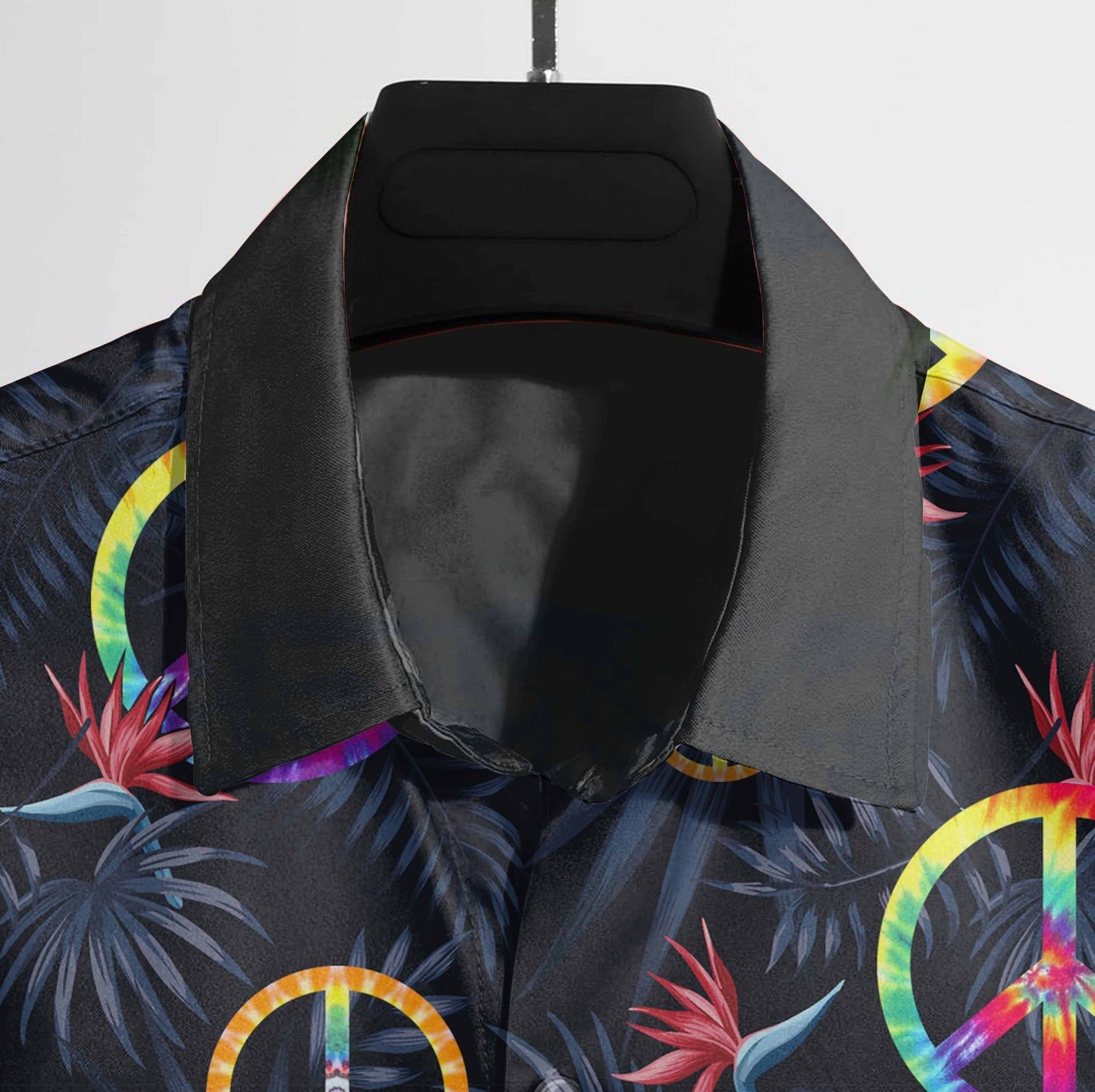 Hippie Tropical Sign Of Peace Design Hawaiian Shirt, Hawaiian For Gift