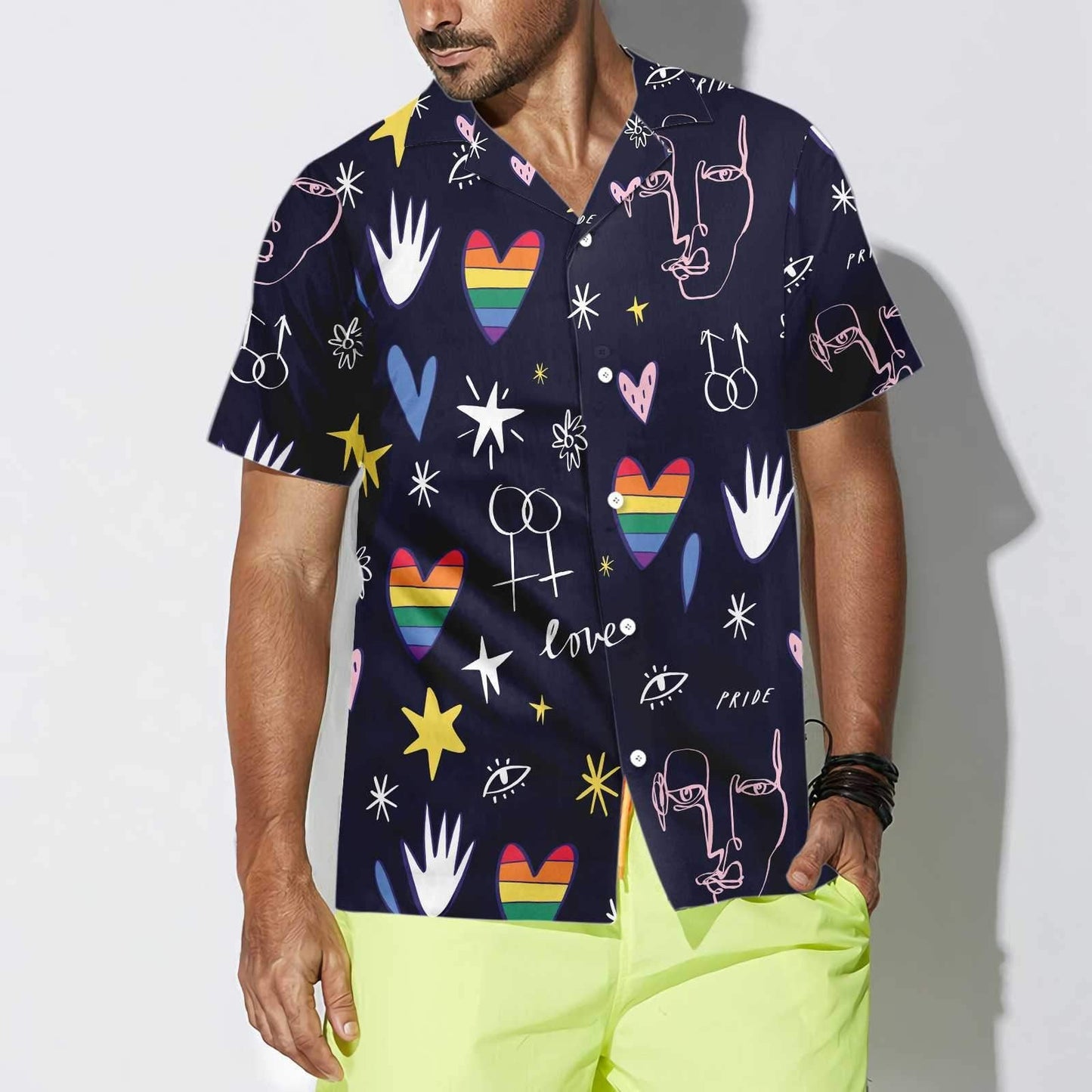 Love Is Love Happy LGBT Hawaiian Shirt, Hawaiian Shirt Gift, Christmas Gift