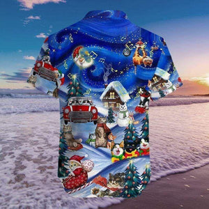 Hawaiian Shirt Jolly Cats Enjoy Sweet Christmas Holiday, Hawaiian Shirt Gift, Christmas Gift