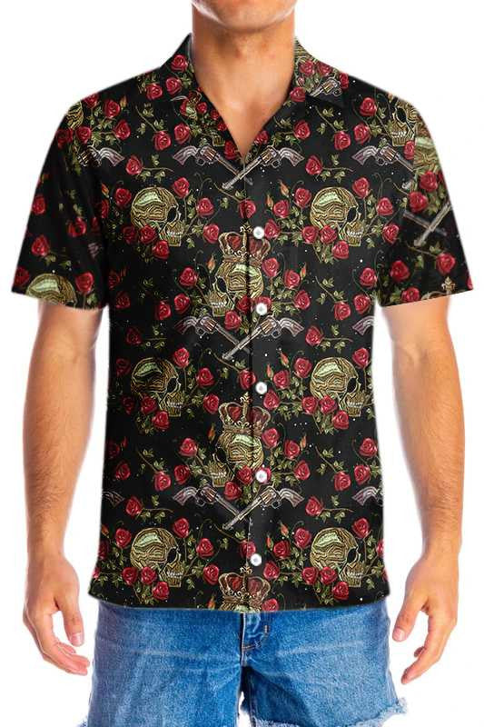 Vibrant King Of Pirates In Crown Hawaiian Shirt, Hwaiian For Gift