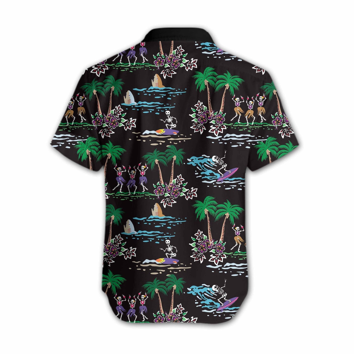 Skeleton Beach At Night Design Hawaiian Shirt,Hawaiian Shirt Gift, Christmas Gift