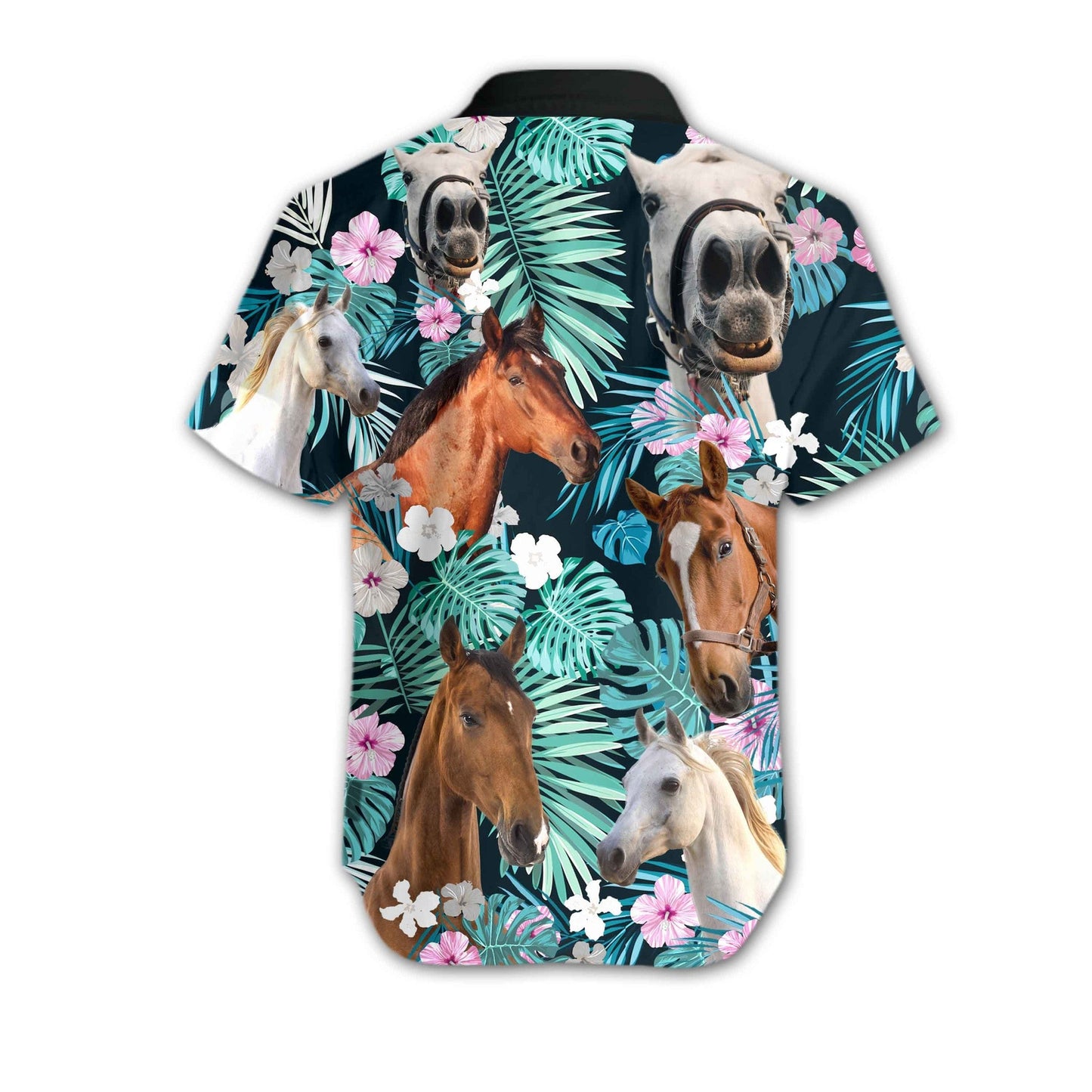 Wild And Free Horse Tropical Design Hawaiian Shirt, Hwaiian For Gift