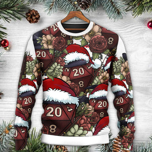 Christmas D20 Witch Dice D20 Xmas Vibe Ugly Christmas Sweater, Christmas Ugly Sweater, Christmas Gift, Gift Christmas 2024