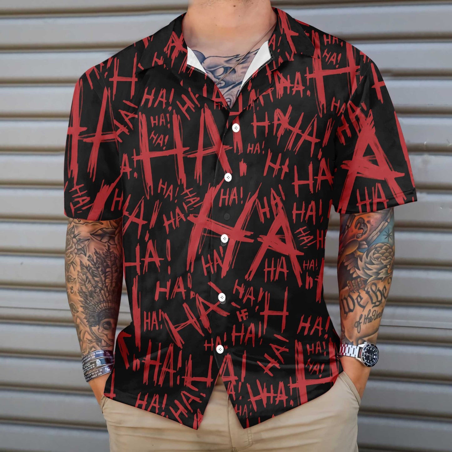 Téacs Maroon Gáire Scary Do Dhearadh Oíche Shamhna Léine Haváís, Bronntanas Léine Haváís, Bronntanas Nollag