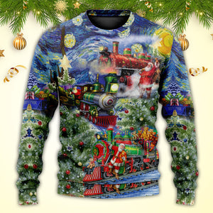 Christmas The Gift Train Arrives At The Wharf Ugly Christmas Sweater, Christmas Gift, Gift Christmas 2024