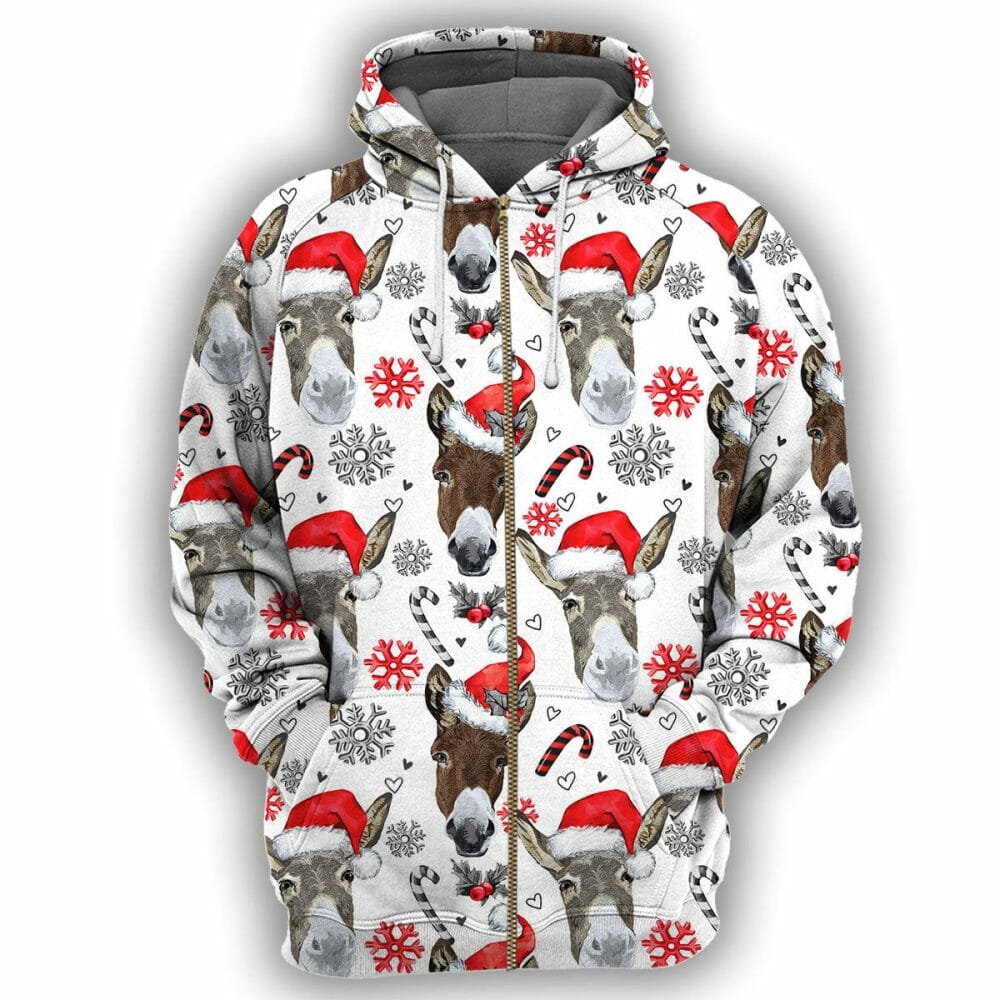 Donkey Christmas - 3D All Over Printed Shirt Tshirt Hoodie Apparel