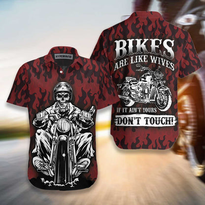 Don't Touch My Motorbike Design Hawaiian Shirt,Hawaiian Shirt Gift, Christmas Gift