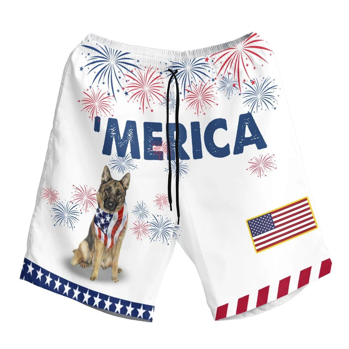 Aoire Gearmánach Bratach Mheiriceánach Dearg Agus Bán Léine Haváí Tine Ealaíne, Bronntanas Léine Haváíais, Bronntanas Nollag