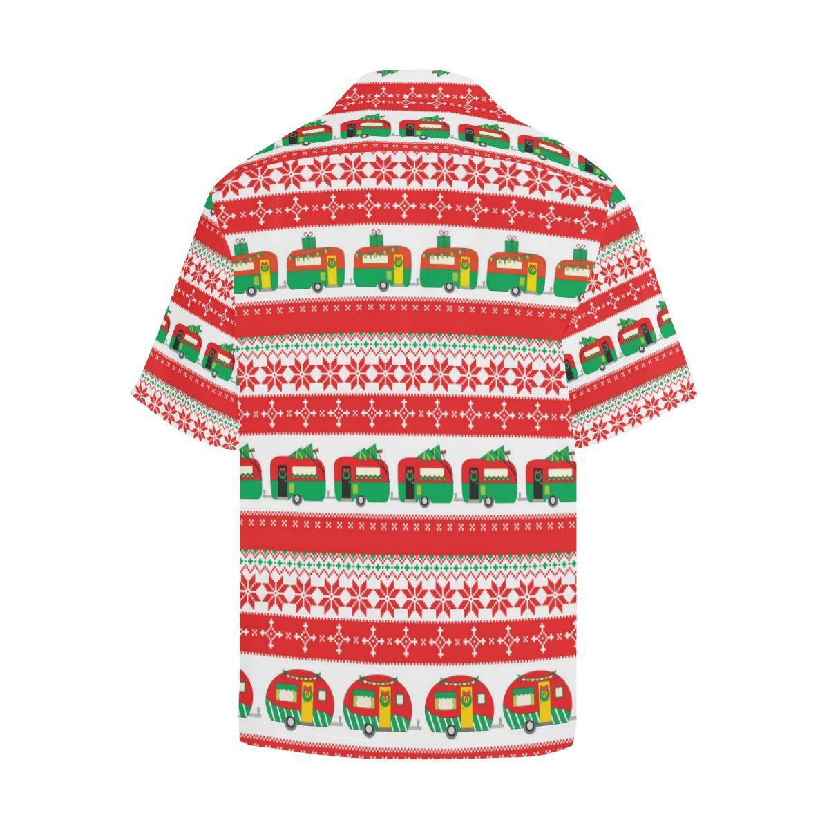 Camper Camping Ugly Christmas Red Design Hawaiian Shirt, Hawaiian Shirt Gift, Christmas Gift