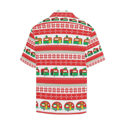 Camper Camping Ugly Christmas Red Design Hawaiian Shirt, Hawaiian Shirt Gift, Christmas Gift