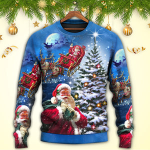 Christmas Santa Claus Story Happy Christmas Is Coming Art Style Ugly Christmas Sweater, Christmas Gift, Gift Christmas 2024