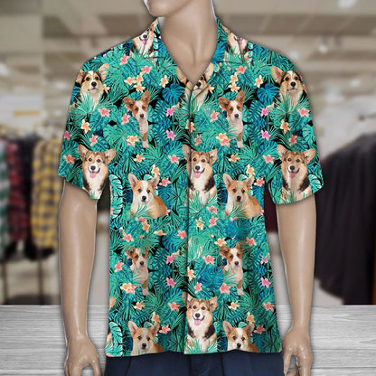 Duilleoga Trópaiceacha Corgi Pembroke na Breataine Bige agus Patrún Bláth Léine Haváís, Bronntanas Léine Haváís, Bronntanas Nollag