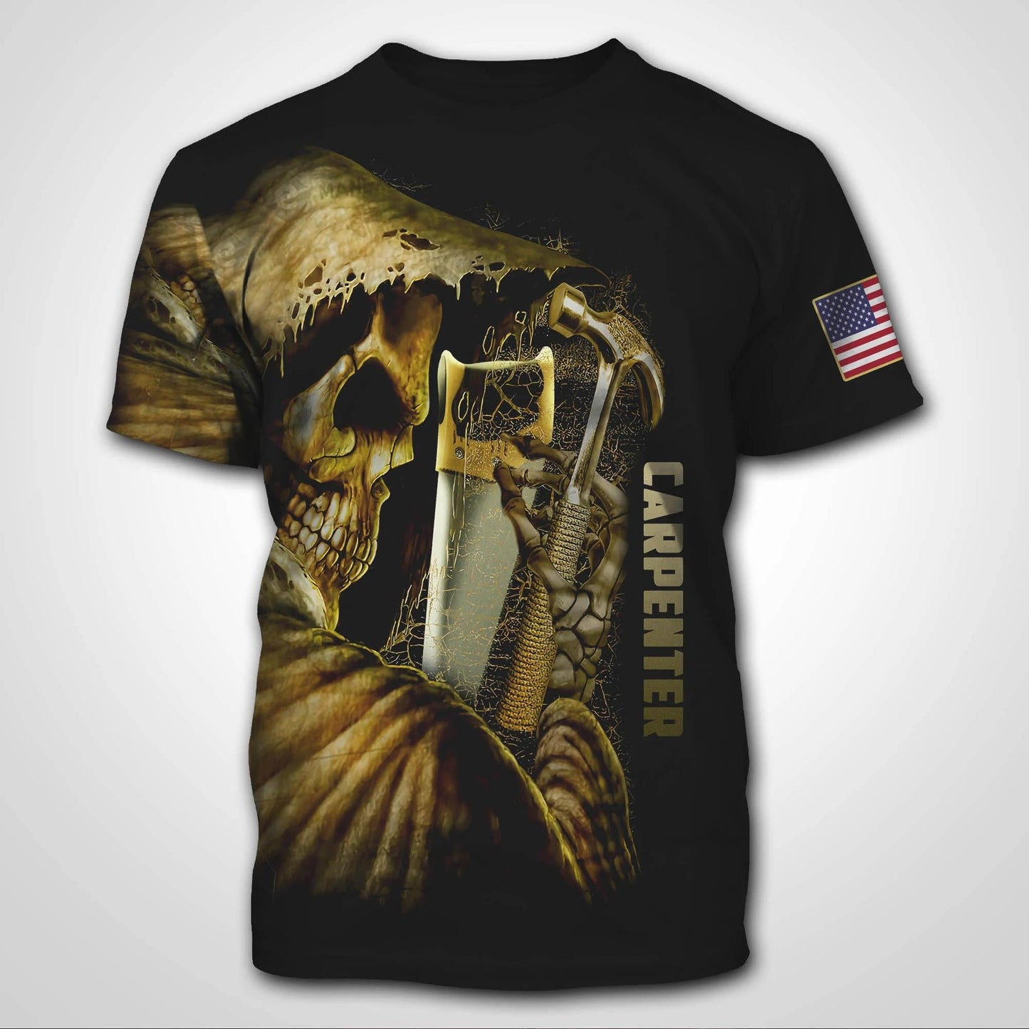 Bronntanas Cool Do Oíche Shamhna Carpenter Skull Léine Haváíais 3D, Bronntanas Léine Haváís, Bronntanas Nollag