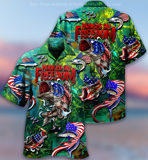 Fishing Hooked On Freedom - Hawaiian Shirt_ Hawaiian Shirt Gift, Christmas Gift