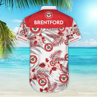 Brentford Football Club Hawaiian Shirt,Hawaiian Shirt Gift, Christmas Gift