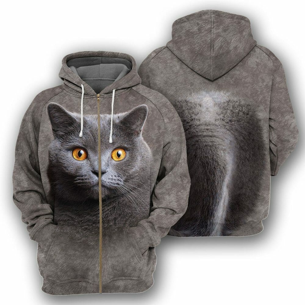 British Shorthair Cat - 3D All Over Printed Shirt Tshirt Hoodie Apparel