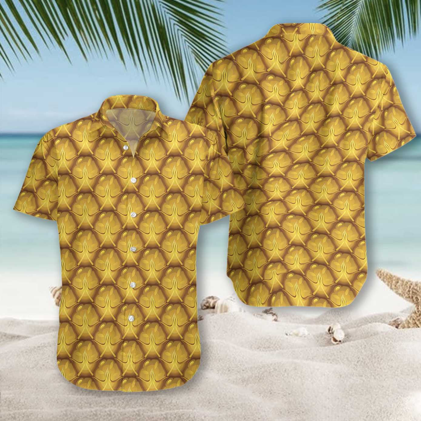 Pineapple Pattern Multiple Fresh Fruits Hawaiian Shirt,Hawaiian Shirt Gift, Christmas Gift