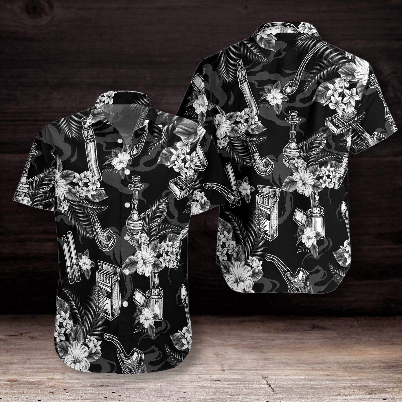 Patrún Tobac Patrún Bláthanna Dubh Agus Bán Léine Haváís, Bronntanas Léine Haváíais, Bronntanas Nollag